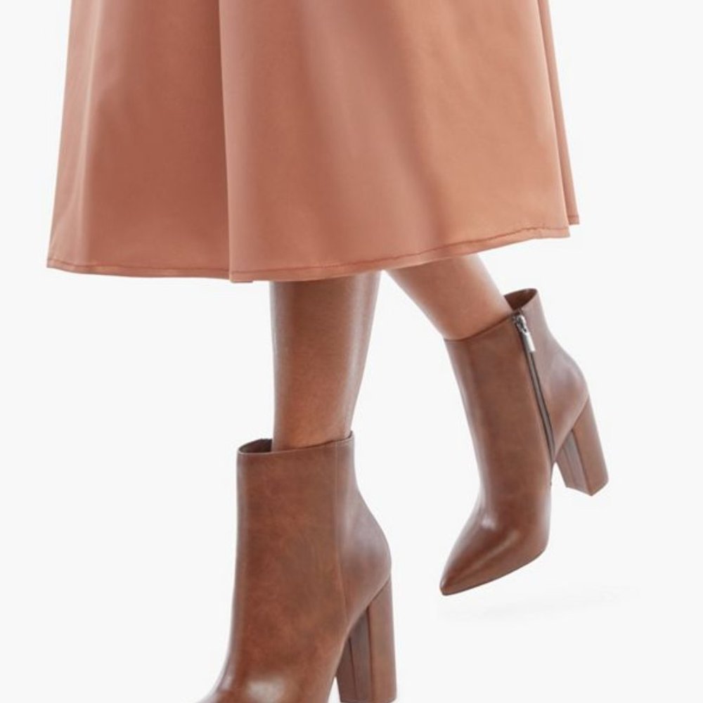 New Rosamund Brown Block Heeled Bootie (size 8.5) - Picture 5 of 12